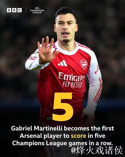 马丁内利连续5场欧冠进球,成99-00赛季亨利以来 马丁内利连续5场欧冠进球,成99-00赛季亨利以来